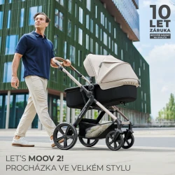 Kombi-Kinderwagen Moov 2 3in1 Pure Black penové kolesá