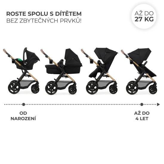 Kombi-Kinderwagen Moov 2 3in1 Pure Black penové kolesá Kombi-Kinderwagen Moov 2 3in1 Pure Black penové kolesá Kinderkraft KSMOOV02BLKEV00