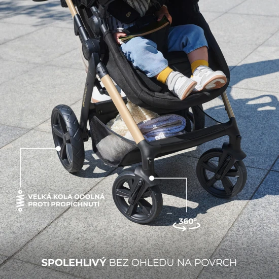 Kombi-Kinderwagen Moov 2 3in1 Pure Black penové kolesá Kombi-Kinderwagen Moov 2 3in1 Pure Black penové kolesá Kinderkraft KSMOOV02BLKEV00