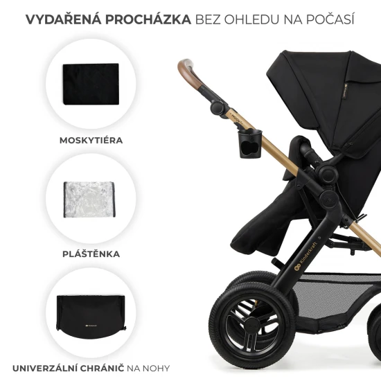 Kombi-Kinderwagen Moov 2 Air 3in1 Pure Black Kinderkraft KSMOOV02BLK0000