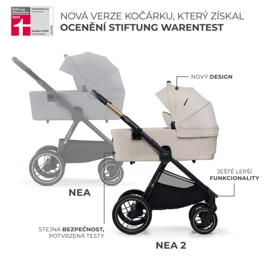 Kombi-Kinderwagen Nea 2 2in1 Beige Kombi-Kinderwagen Nea 2 2in1 Beige Kinderkraft KSNEA002BEG2000
