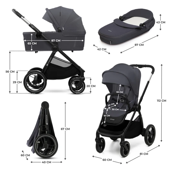 Kombi-Kinderwagen Nea 2 2in1 Dark Grey Kombi-Kinderwagen Nea 2 2in1 Dark Grey Kinderkraft KSNEA002DGR2000