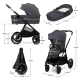 Kombi-Kinderwagen Nea 2 2in1 Dark Grey Kombi-Kinderwagen Nea 2 2in1 Dark Grey Kinderkraft KSNEA002DGR2000