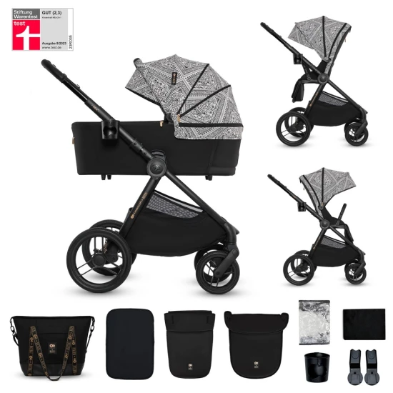 Kombi-Kinderwagen Nea 2 2in1 Lunar Black Bizuu Kinderkraft KSNEA002BLKBI00