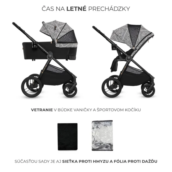 Kombi-Kinderwagen Nea 2 2in1 Lunar Black Bizuu Kinderkraft KSNEA002BLKBI00