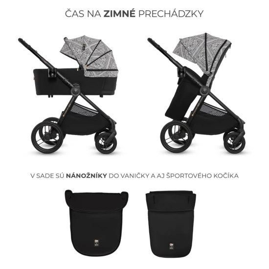 Kombi-Kinderwagen Nea 2 2in1 Lunar Black Bizuu Kinderkraft KSNEA002BLKBI00