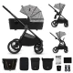 Kombi-Kinderwagen Nea 2 2in1 Lunar Black Bizuu Kinderkraft KSNEA002BLKBI00