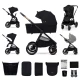 Kombi-Kinderwagen Nea 2 2in1 Midnigth Black Kinderkraft KSNEA002BLK2000