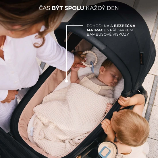 Kombi-Kinderwagen Nea 2 2in1 Midnigth Black Kinderkraft KSNEA002BLK2000