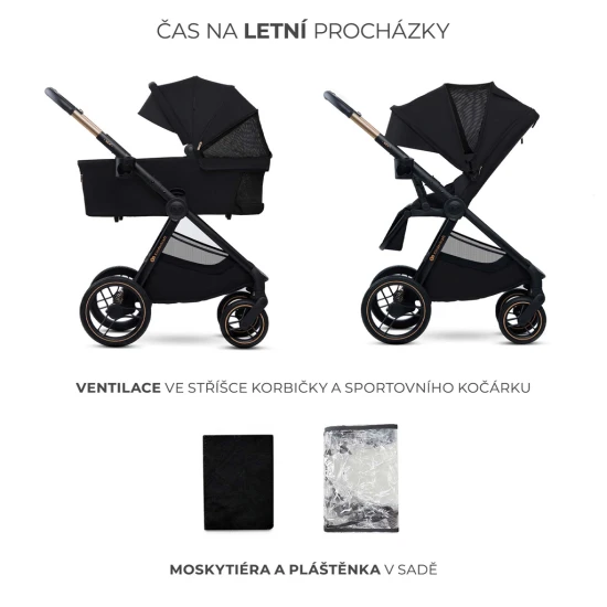Kombi-Kinderwagen Nea 2 2in1 Midnigth Black Kinderkraft KSNEA002BLK2000