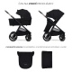 Kombi-Kinderwagen Nea 2 2in1 Midnigth Black Kinderkraft KSNEA002BLK2000