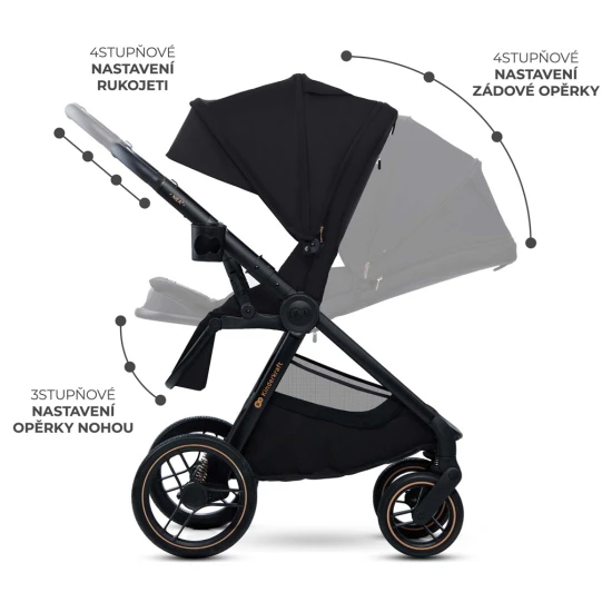 Kombi-Kinderwagen Nea 2 2in1 Midnigth Black Kinderkraft KSNEA002BLK2000