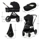 Kombi-Kinderwagen Nea 2 2in1 Midnigth Black Kinderkraft KSNEA002BLK2000