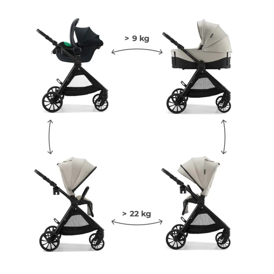 Kombi-Kinderwagen Vesto 2 3in1 Beige Kinderkraft KSVEST02BEG3000