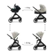 Kombi-Kinderwagen Vesto 2 3in1 Beige Kinderkraft KSVEST02BEG3000