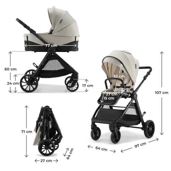 Kombi-Kinderwagen Vesto 2 3in1 Beige Kinderkraft KSVEST02BEG3000