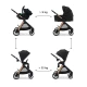 Kombi-Kinderwagen Vesto 2 3in1 Black Kombi-Kinderwagen Vesto 2 3in1 Black Kinderkraft KSVEST02BLK3000