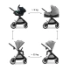 Kombi-Kinderwagen Vesto 2 3in1 Grey Kinderkraft KSVEST02GRY3000