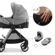 Kombi-Kinderwagen Vesto 2 3in1 Grey Kinderkraft KSVEST02GRY3000