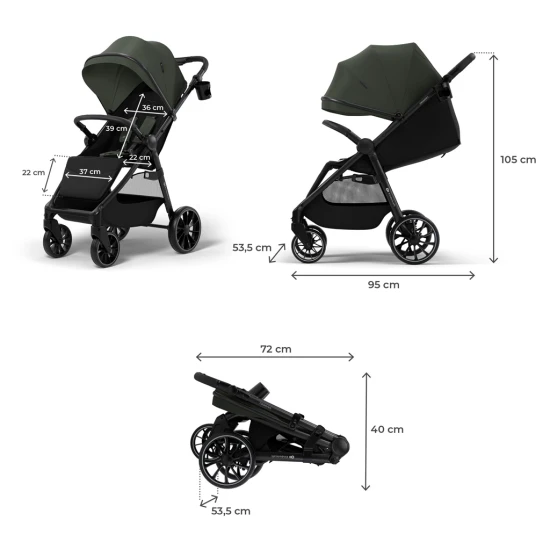 Sport-Kinderwagen Grande 2 Mystic Green Kinderkraft KSGRAN02GRE0000
