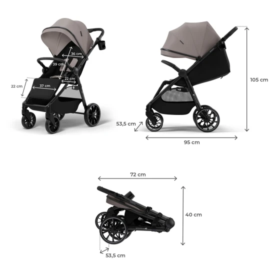 Sport-Kinderwagen Grande 2 Sand Beige Sport-Kinderwagen Grande 2 Sand Beige Kinderkraft KSGRAN02BEG0000