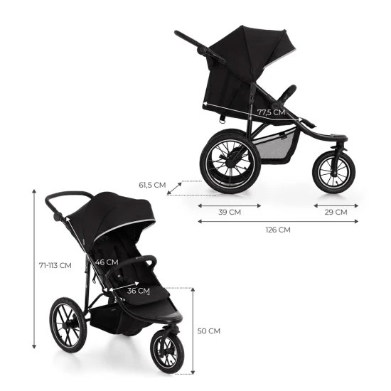 Sport-Kinderwagen Helsi 2 Black Sport-Kinderwagen Helsi 2 Black Kinderkraft KSHELS02BLK0000