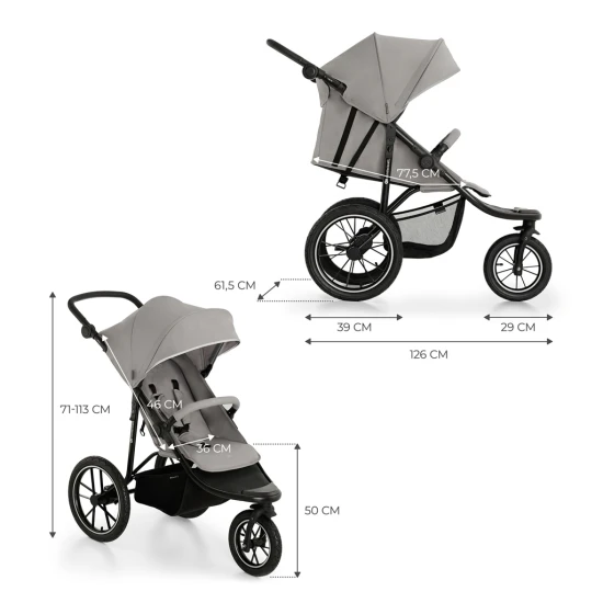 Sport-Kinderwagen Helsi 2 Grey Sport-Kinderwagen Helsi 2 Grey Kinderkraft KSHELS02GRY0000