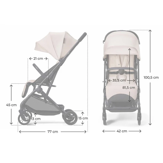 Sport-Kinderwagen Indy 3 Misty Beige Sport-Kinderwagen Indy 3 Misty Beige Kinderkraft KSINDY03BEG0000