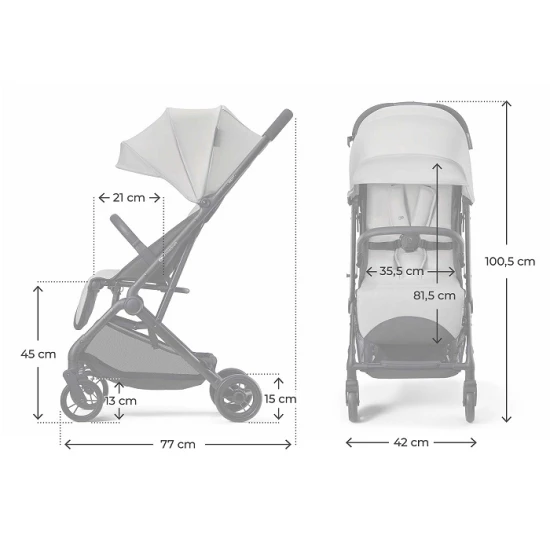 Sport-Kinderwagen Indy 3 Urban Grey Kinderkraft KSINDY03GRY0000