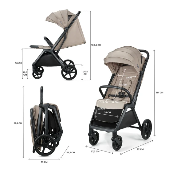 Sport-Kinderwagen Loom Beige Sport-Kinderwagen Loom Beige Kinderkraft KSLOOM00BEG0000