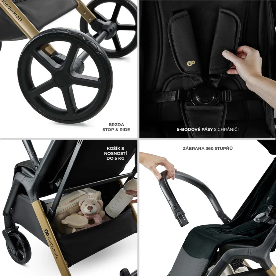 Sport-Kinderwagen Loom Black Sport-Kinderwagen Loom Black Kinderkraft KSLOOM00BLK0000