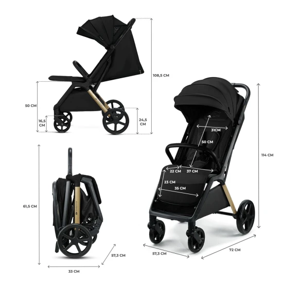 Sport-Kinderwagen Loom Black Sport-Kinderwagen Loom Black Kinderkraft KSLOOM00BLK0000