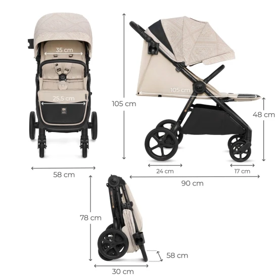 Sportwagen Mitzy Dune Whisper Bizuu Kinderkraft KSMITZ00BEGBI00