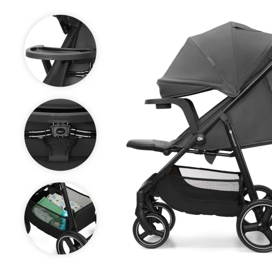 Sport-Kinderwagen Trig 3 Tray Granite Grey Kinderkraft KSTRIG03GRY000T