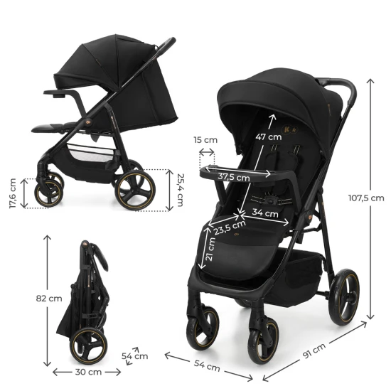 Sport-Kinderwagen Trig 3 Tray Onyx Black Sport-Kinderwagen Trig 3 Tray Onyx Black Kinderkraft KSTRIG03BLK000T