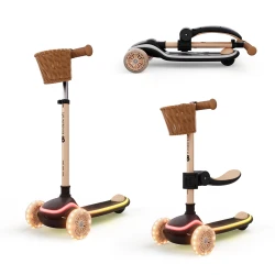 Laufrad und Rutschauto 2in1 Raket Up Beige
