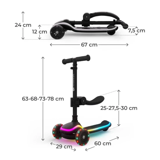 Laufrad und Rutschauto 2in1 Raket Up Black Laufrad und Rutschauto 2in1 Raket Up Black Kinderkraft KRRAUP00BLK0000