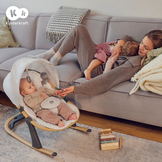 Babyliege Elsu Grey, bis 9 kg Babyliege Elsu Grey, bis 9 kg Kinderkraft KBELSU00GRY0000
