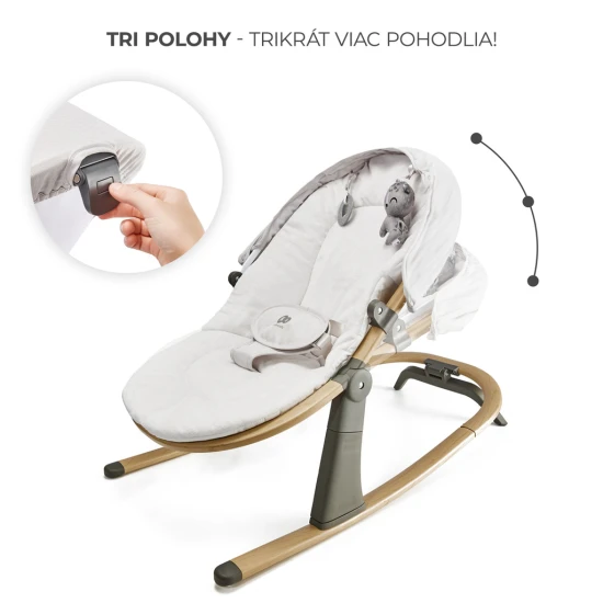 Babyliege Elsu Grey, bis 9 kg Babyliege Elsu Grey, bis 9 kg Kinderkraft KBELSU00GRY0000