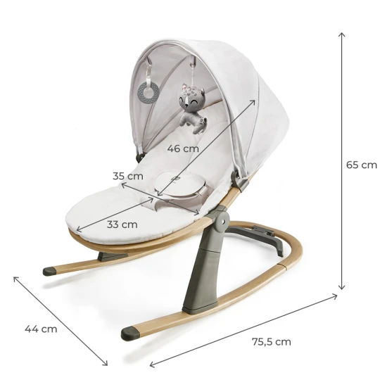Babyliege Elsu Grey, bis 9 kg Babyliege Elsu Grey, bis 9 kg Kinderkraft KBELSU00GRY0000