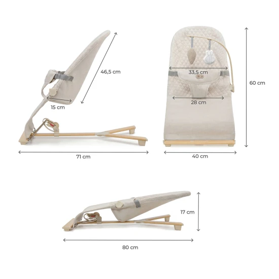 Schaukelliege Mimi Beige wood, bis 9 kg Schaukelliege Mimi Beige wood, bis 9 kg Kinderkraft KBMIMI00WOD0000