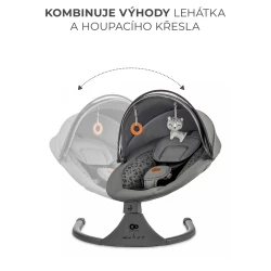 Schaukelliege mit Melodie 2in1 Lumi, bis 9 kg, Premium Dark Grey Schaukelliege mit Melodie 2in1 Lumi, bis 9 kg, Premium Dark Grey