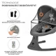 Schaukelliege mit Melodie 2in1 Lumi, bis 9 kg, Premium Dark Grey Kinderkraft KBLUMI02DGR0000