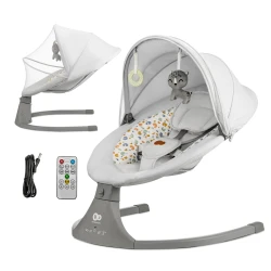 Schaukelliege mit Melodie 2in1 Lumi, bis 9 kg, Premium Light Grey