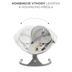 Schaukelliege mit Melodie 2in1 Lumi, bis 9 kg, Premium Light Grey Schaukelliege mit Melodie 2in1 Lumi, bis 9 kg, Premium Light Grey
