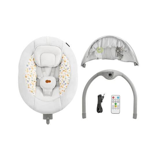 Schaukelliege mit Melodie 2in1 Lumi, bis 9 kg, Premium Light Grey Schaukelliege mit Melodie 2in1 Lumi, bis 9 kg, Premium Light Grey Kinderkraft KBLUMI02LGR0000
