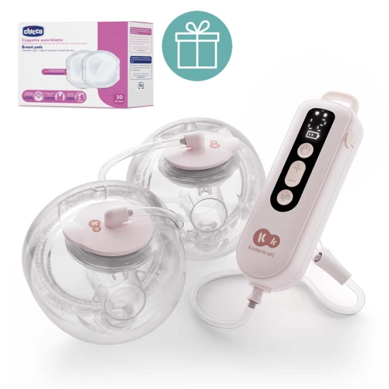 Milchpumpe Double Hands-free Gentle Flow Pink + CHICCO Stilleinlagen 30 Stück Milchpumpe Double Hands-free Gentle Flow Pink + CHICCO Stilleinlagen 30 Stück Kinderkraft VP-F198231