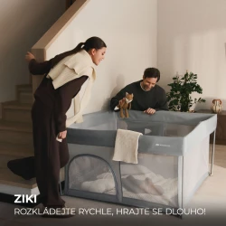 Klappbares Laufgitter Ziki Light Grey