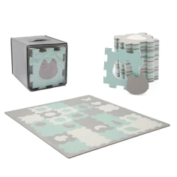 Puzzle-Schaumstoffmatte Luno Shapes 185 x 165 cm Mint, 30ks, Premium
