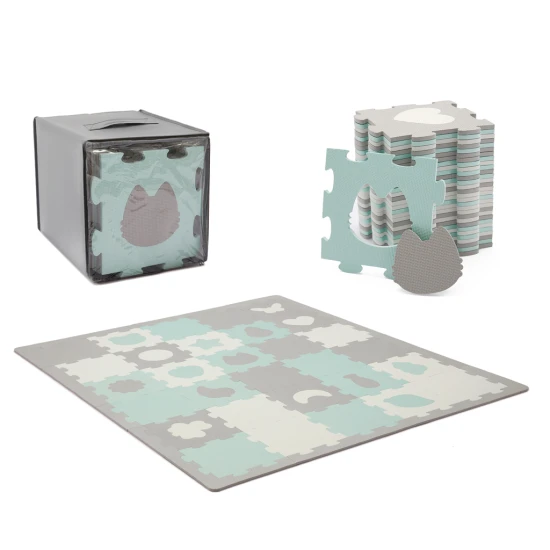 Puzzle-Schaumstoffmatte Luno Shapes 185 x 165 cm Mint, 30ks, Premium Puzzle-Schaumstoffmatte Luno Shapes 185 x 165 cm Mint, 30ks, Premium Kinderkraft KPLUSH00MIN0000
